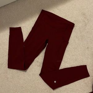Maroon Lululemon Align Leggings